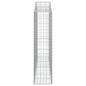 Cestos gabião arqueados 12pcs 200x30x120/140 ferro galvanizado