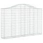 Cestos gabião arqueados 14 pcs 200x30x120/140 ferro galvanizado