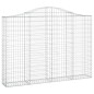 Cestos gabião arqueados 12 pcs 200x30x140/160 ferro galvanizado