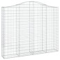 Cestos gabião arqueados 3pcs 200x30x160/180cm ferro galvanizado