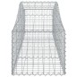 Cestos gabião arqueados 4 pcs 200x50x40/60 cm ferro galvanizado