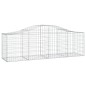 Cestos gabião arqueados 7 pcs 200x50x60/80 cm ferro galvanizado