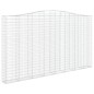 Cestos gabião arqueados 3pcs 400x30x220/240cm ferro galvanizado