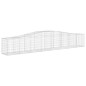 Cestos gabião arqueados 2 pcs 400x50x60/80 cm ferro galvanizado