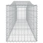 Cestos gabião arqueados 2 pcs 400x50x60/80 cm ferro galvanizado