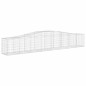 Cestos gabião arqueados 4 pcs 400x50x60/80 cm ferro galvanizado