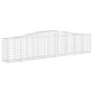 Cestos gabião arqueados 4 pcs 400x50x80/100cm ferro galvanizado