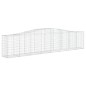 Cestos gabião arqueados 6 pcs 400x50x80/100cm ferro galvanizado