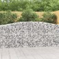 Cestos gabião arqueados 4pcs 400x50x100/120cm ferro galvanizado