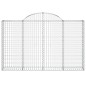 Cestos gabião arqueados 4pcs 200x30x120/140cm ferro galvanizado