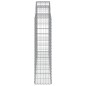 Cestos gabião arqueados 15 pcs 200x30x120/140 ferro galvanizado