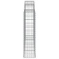 Cestos gabião arqueados 20 pcs 200x30x120/140 ferro galvanizado