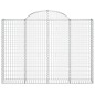 Cestos gabião arqueados 2pcs 200x30x140/160cm ferro galvanizado