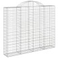 Cestos gabião arqueados 2pcs 200x30x160/180cm ferro galvanizado