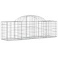 Cestos gabião arqueados 4 pcs 200x50x60/80 cm ferro galvanizado