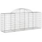 Cestos gabião arqueados 8 pcs 200x50x80/100cm ferro galvanizado