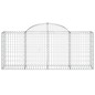 Cestos gabião arqueados 10pcs 200x50x80/100cm ferro galvanizado