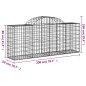 Cestos gabião arqueados 18pcs 200x50x80/100cm ferro galvanizado