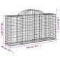 Cestos gabião arqueados 50 pcs 200x50x100/120 ferro galvanizado