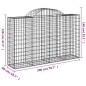 Cestos gabião arqueados 30pcs 200x50x120/140 ferro galvanizado