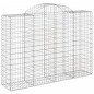 Cestos gabião arqueados 6pcs 200x50x140/160cm ferro galvanizado