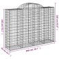 Cestos gabião arqueados 10 pcs 200x50x140/160 ferro galvanizado