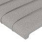 Cabeceira de cama tecido 100x5x78/88 cm cinzento-claro