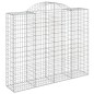 Cestos gabião arqueados 10 pcs 200x50x160/180 ferro galvanizado