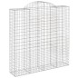 Cestos gabião arqueados 13 pcs 200x50x200/220 ferro galvanizado