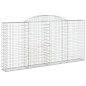 Cestos gabião arqueados 12 pcs 300x30x140/160 ferro galvanizado