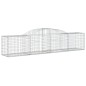 Cestos gabião arqueados 15pcs 300x50x60/80 cm ferro galvanizado