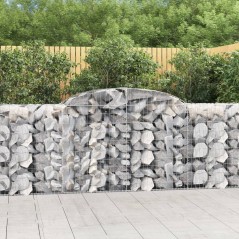 Cestos gabião arqueados 6pcs 300x50x100/120cm ferro galvanizado