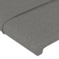 Cabeceira de cama 2 pcs tecido 80x5x78/88 cm cinzento-escuro