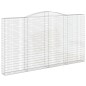 Cestos gabião arqueados 2pcs 400x30x220/240cm ferro galvanizado