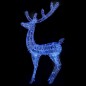 Renas de Natal XXL 3pcs 250 LEDs 180 cm acrílico azul