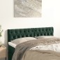 Cabeceira de cama 2 pcs veludo 80x7x78/88 cm verde-escuro