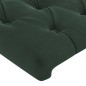 Cabeceira de cama 2 pcs veludo 80x7x78/88 cm verde-escuro