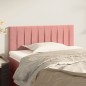 Cabeceira de cama veludo 100x5x78/88 cm rosa