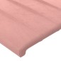 Cabeceira de cama veludo 100x5x78/88 cm rosa