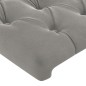 Cabeceira de cama 2 pcs veludo 100x7x78/88 cm cinzento-claro