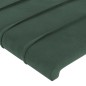 Cabeceira de cama veludo 80x5x78/88 cm verde-escuro