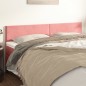 Cabeceira de cama 2 pcs veludo 90x5x78/88 cm rosa