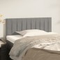 Cabeceira de cama veludo 90x5x78/88 cm cinzento-claro