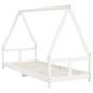 Estrutura de cama infantil 80x200 cm pinho maciço branco