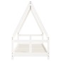 Estrutura de cama infantil 80x200 cm pinho maciço branco