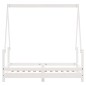 Estrutura de cama infantil 70x140 cm pinho maciço branco