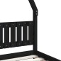 Estrutura de cama infantil 90x200 cm pinho maciço preto