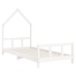 Estrutura de cama infantil 90x200 cm pinho maciço branco