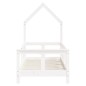 Estrutura de cama infantil 70x140 cm pinho maciço branco