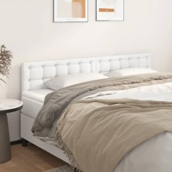 Cabeceira de cama 2 pcs couro artificial 90x5x78/88 cm branco